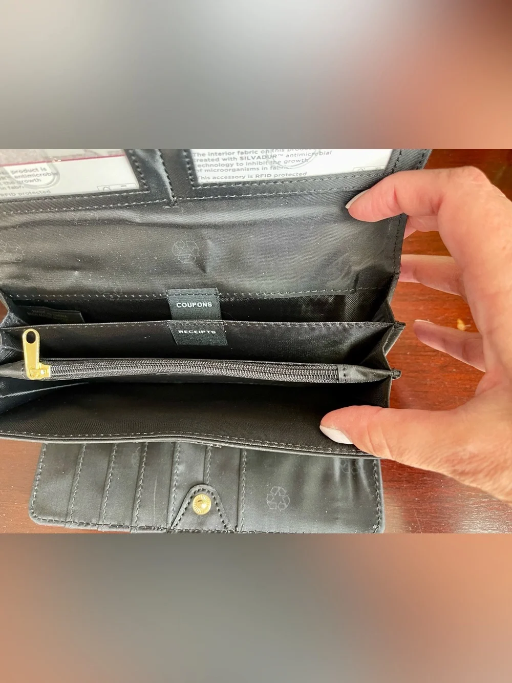 Red Wallet with Gold Turn-Lock - NWT